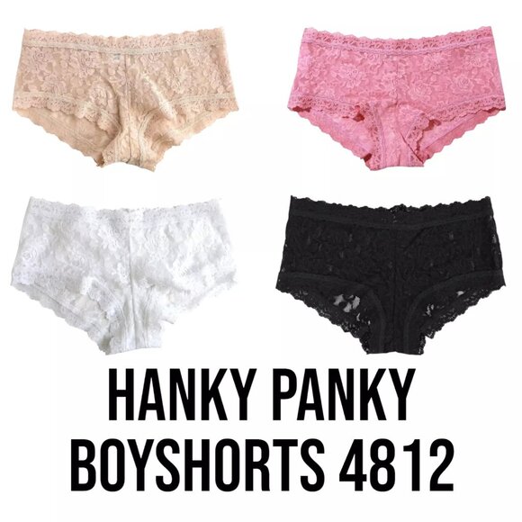 Hanky Panky Signature Lace Boyshort 4812P choose from Pink, Medium - Picture 2 of 2